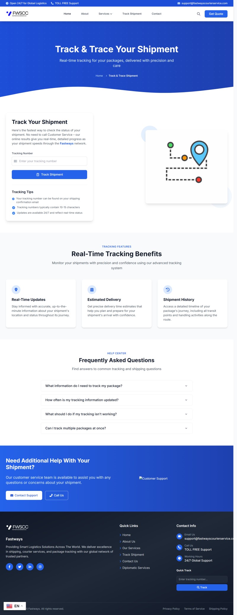 Courier Shipping PHP Website with Payment Gateway 2